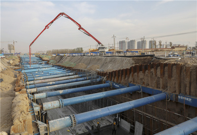 河北宣化 地下综合管廊工程热火朝天，城市“动脉”建设正酣